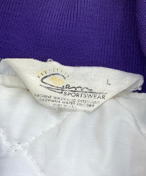Gem SPORTSWEAR（ジェムスポーツウェア）gem sportswear (ジェムスポーツウェア) 70’sナイロンスタジャン ブルー サイズ:Lの古着・服飾アイテム