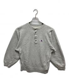 Champion（チャンピオン）の古着「ハーフスナップボタンスウェット」｜グレー