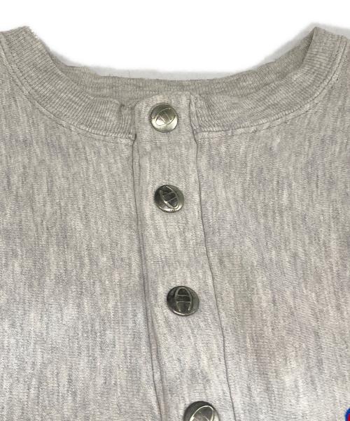 Champion（チャンピオン）Champion (チャンピオン) ハーフスナップボタンスウェット グレー サイズ:Mの古着・服飾アイテム