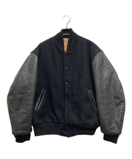 Golden Bear（ゴールデンベア）Golden Bear (ゴールデンベア) 90’s袖レザー切替スタジャン ブラック サイズ:Lの古着・服飾アイテム