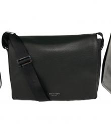 COLE HAAN（コールハーン）の古着「ベルモントメッセンジャーバッグ/レザーショルダーバッグ」｜ブラック