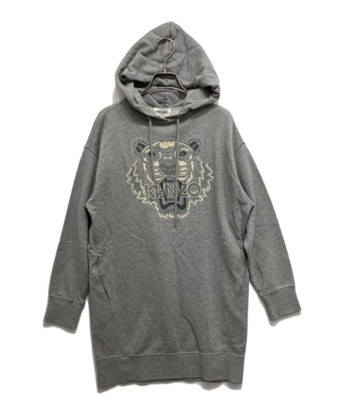 KENZO（ケンゾー）KENZO (ケンゾー) ロゴプルオーバーパーカー グレー サイズ:XSの古着・服飾アイテム