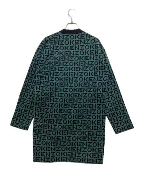 KENZO（ケンゾー）KENZO (ケンゾー) 総ロゴニットワンピース グリーン サイズ:Mの古着・服飾アイテム