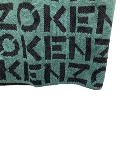 KENZO（ケンゾー）KENZO (ケンゾー) 総ロゴニットワンピース グリーン サイズ:Mの古着・服飾アイテム