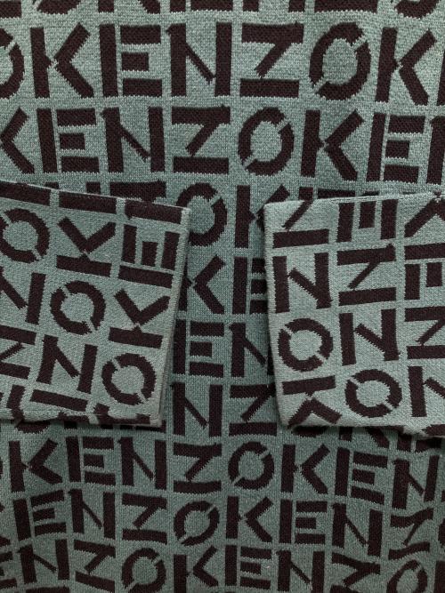 KENZO（ケンゾー）KENZO (ケンゾー) 総ロゴニットワンピース グリーン サイズ:Mの古着・服飾アイテム