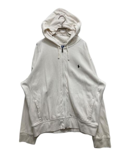 POLO RALPH LAUREN（ポロ・ラルフローレン）POLO RALPH LAUREN (ポロ・ラルフローレン) ジップパーカー ホワイト サイズ:XXLの古着・服飾アイテム