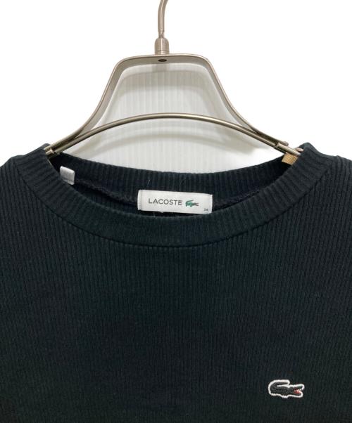 LACOSTE（ラコステ）LACOSTE (ラコステ) コットンリブニットドレス ブラック サイズ:34の古着・服飾アイテム