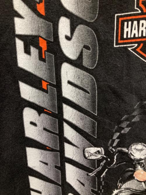HARLEY-DAVIDSON（ハーレーダビッドソン）HARLEY-DAVIDSON (ハーレーダビッドソン) 両面プリントカットソー ブラック サイズ:XLの古着・服飾アイテム