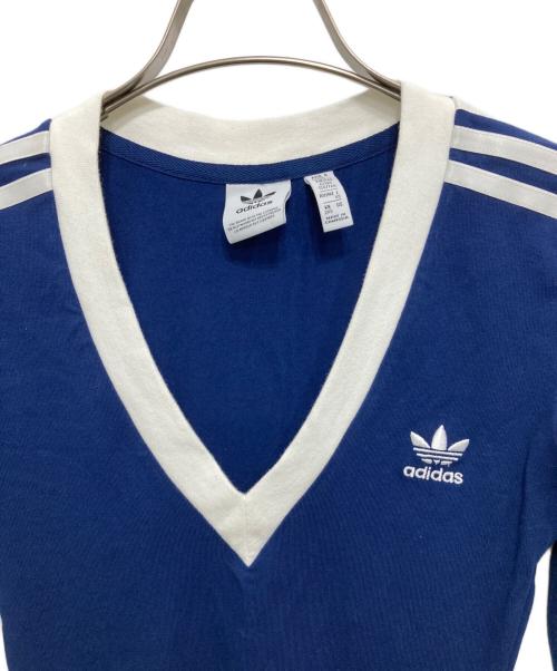 adidas（アディダス）adidas (アディダス) 長袖ワンピース ネイビー サイズ:XSの古着・服飾アイテム