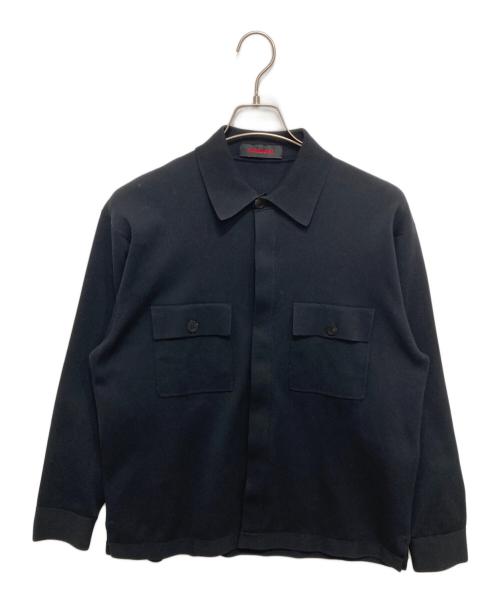 CABAN（キャバン）CABAN (キャバン) ニットシャツ ブラック サイズ:Mの古着・服飾アイテム