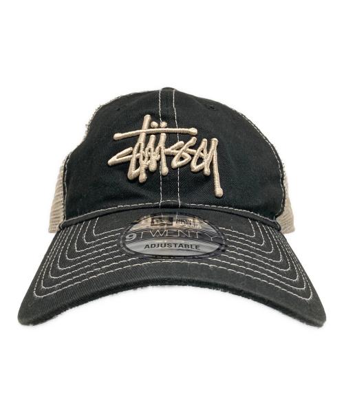 stussy（ステューシー）stussy (ステューシー) New Era (ニューエラ) 9Twenty Basic Trucker/メッシュキャップ ブラックの古着・服飾アイテム
