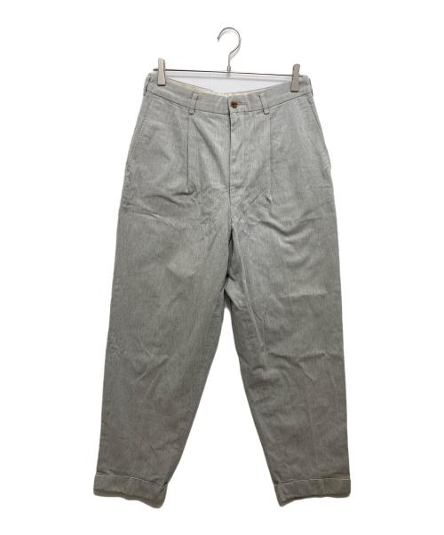 COMME des GARCONS HOMME（コムデギャルソン オム）COMME des GARCONS HOMME (コムデギャルソン オム) 90’sコットンタックパンツ グレー サイズ:Lの古着・服飾アイテム