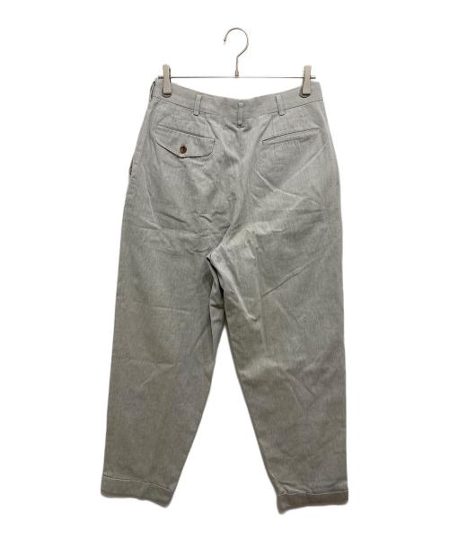 COMME des GARCONS HOMME（コムデギャルソン オム）COMME des GARCONS HOMME (コムデギャルソン オム) 90’sコットンタックパンツ グレー サイズ:Lの古着・服飾アイテム