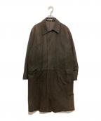 KARL HELMUTカールヘルム）の古着「ヌバックレザーコート」｜ブラウン