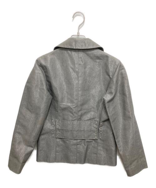 LOUIS VUITTON（ルイ ヴィトン）LOUIS VUITTON (ルイ ヴィトン) コットンリネンスナップジャケット グレー サイズ:SIZE 34の古着・服飾アイテム