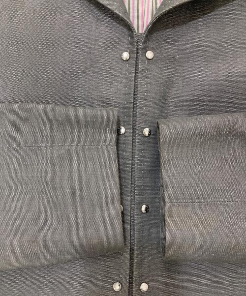 LOUIS VUITTON（ルイ ヴィトン）LOUIS VUITTON (ルイ ヴィトン) コットンリネンスナップジャケット グレー サイズ:SIZE 34の古着・服飾アイテム