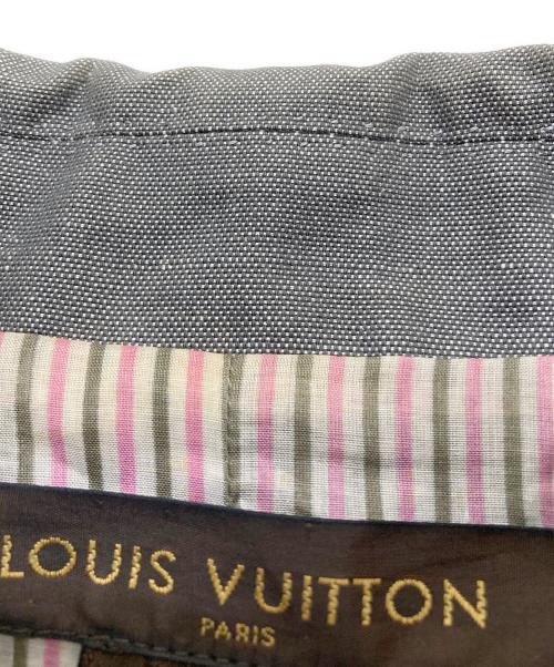 LOUIS VUITTON（ルイ ヴィトン）LOUIS VUITTON (ルイ ヴィトン) コットンリネンスナップジャケット グレー サイズ:SIZE 34の古着・服飾アイテム