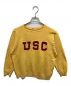 COLLEGIATE PACIFICカレッジパシフィック）の古着「70’sカレッジロゴラグランスウェット」｜イエロー