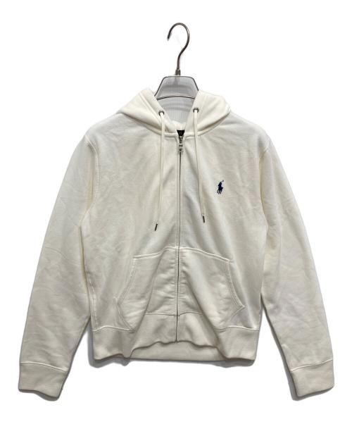POLO RALPH LAUREN（ポロ・ラルフローレン）POLO RALPH LAUREN (ポロ・ラルフローレン) ジップパーカー ホワイト サイズ:Ｍの古着・服飾アイテム