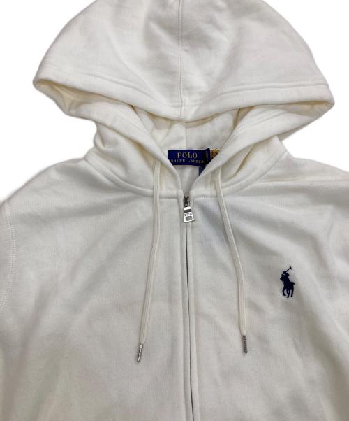 POLO RALPH LAUREN（ポロ・ラルフローレン）POLO RALPH LAUREN (ポロ・ラルフローレン) ジップパーカー ホワイト サイズ:Ｍの古着・服飾アイテム