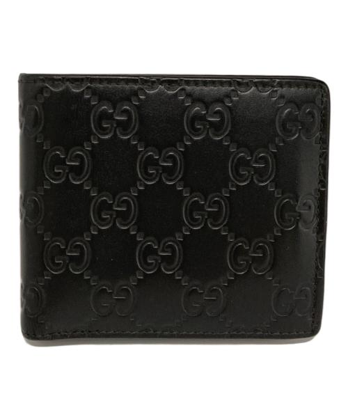 GUCCI（グッチ）GUCCI (グッチ) 2つ折り財布 ブラックの古着・服飾アイテム