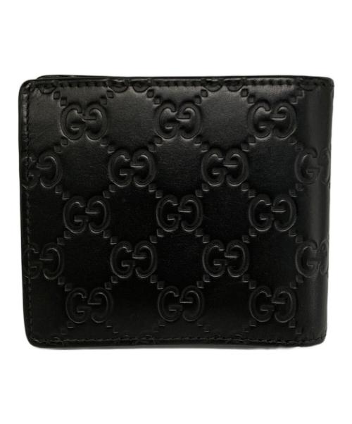 GUCCI（グッチ）GUCCI (グッチ) 2つ折り財布 ブラックの古着・服飾アイテム