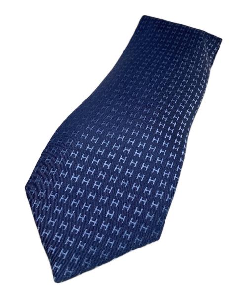 HERMES（エルメス）HERMES (エルメス) ファソネ H/シルクネクタイ ブルー サイズ:‐の古着・服飾アイテム
