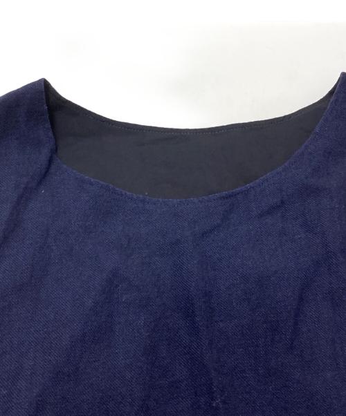 Y's（ワイズ）Y's (ワイズ) リネン混ノースリーブワンピース ネイビー サイズ:SIZE1の古着・服飾アイテム