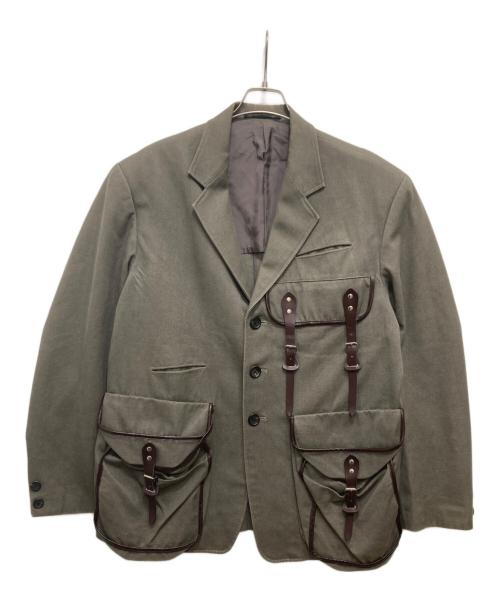 Yohji Yamamoto pour homme（ヨウジヤマモト プールオム）Yohji Yamamoto pour homme (ヨウジヤマモト プールオム) 91SS テーラードジャケット チャコールグレー×ブラウン サイズ:Mの古着・服飾アイテム