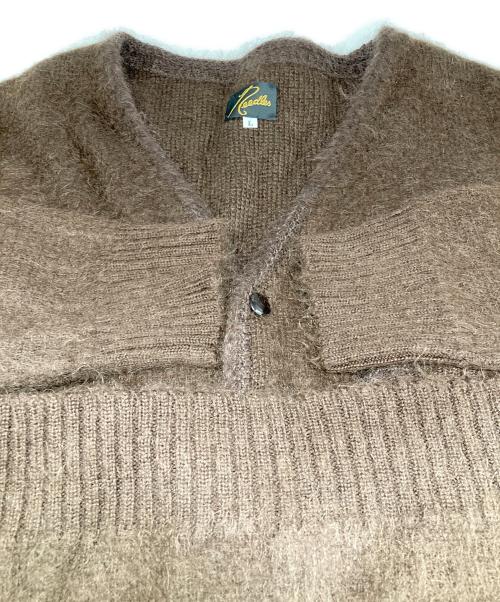 Needles（ニードルズ）Needles (ニードルズ) Mohair Cardigan/モヘアニットカーディガン ブラウン サイズ:Lの古着・服飾アイテム