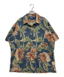 POLO RALPH LAUREN（ポロ・ラルフローレン）の古着「VINTAGE CAMP/総柄アロハシャツ」｜ネイビー