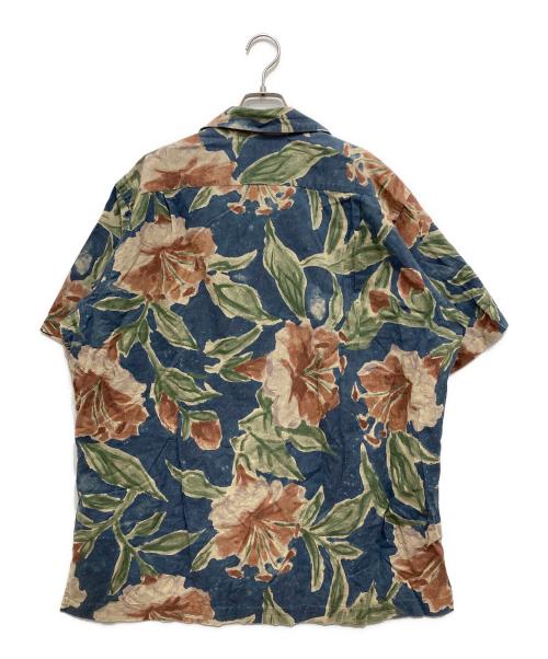 POLO RALPH LAUREN（ポロ・ラルフローレン）POLO RALPH LAUREN (ポロ・ラルフローレン) VINTAGE CAMP/総柄アロハシャツ ネイビー サイズ:Lの古着・服飾アイテム