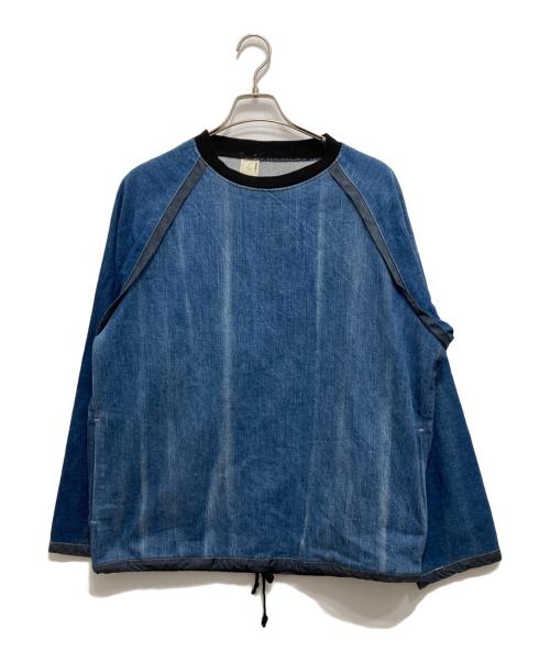 DIESEL（ディーゼル）DIESEL (ディーゼル) N.HOOLYWOOD (エヌ ハリウッド) ユーズド加工デニムカットソー インディゴ サイズ:不明の古着・服飾アイテム