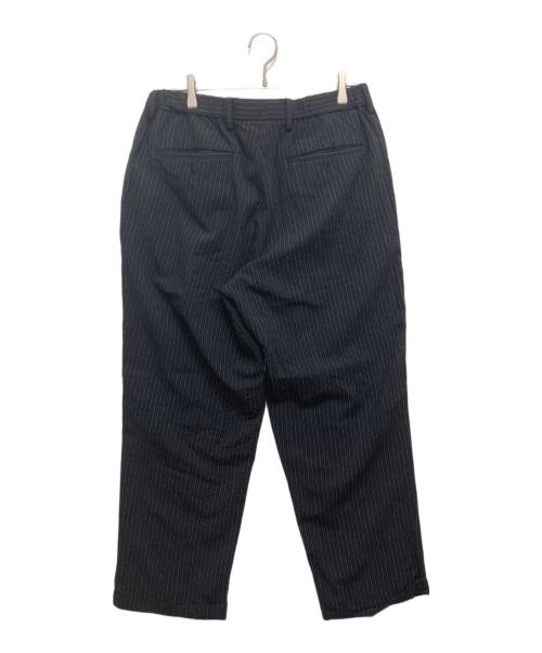 ISSEY MIYAKE MEN（イッセイミヤケメン）ISSEY MIYAKE MEN (イッセイミヤケメン) ウール混ストライプパンツ ネイビー サイズ:SIZE4の古着・服飾アイテム