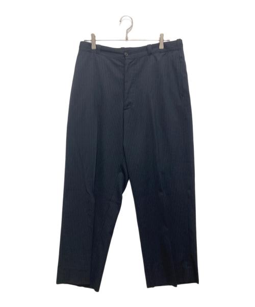PRADA（プラダ）PRADA (プラダ) ウール混ストライプスラックス ネイビー サイズ:SIZE50の古着・服飾アイテム