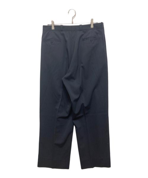 PRADA（プラダ）PRADA (プラダ) ウール混ストライプスラックス ネイビー サイズ:SIZE50の古着・服飾アイテム