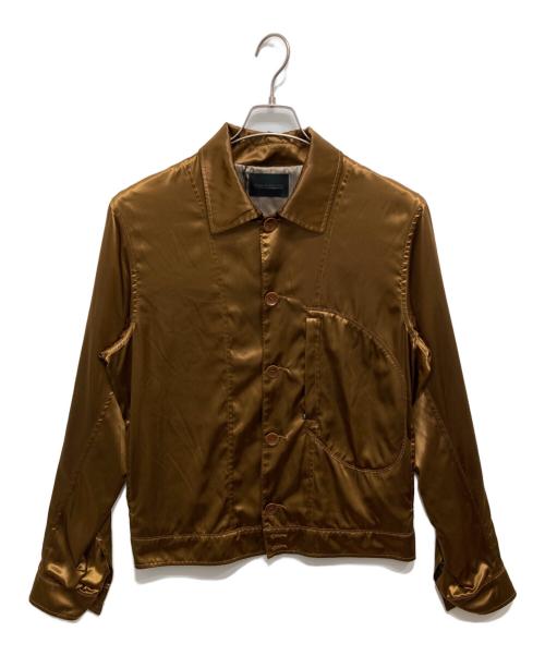 DIESEL Black Gold（ディーゼル ブラック ゴールド）DIESEL BLACK GOLD (ディーゼル ブラック ゴールド) サテンジャケット ブラウン サイズ:48の古着・服飾アイテム