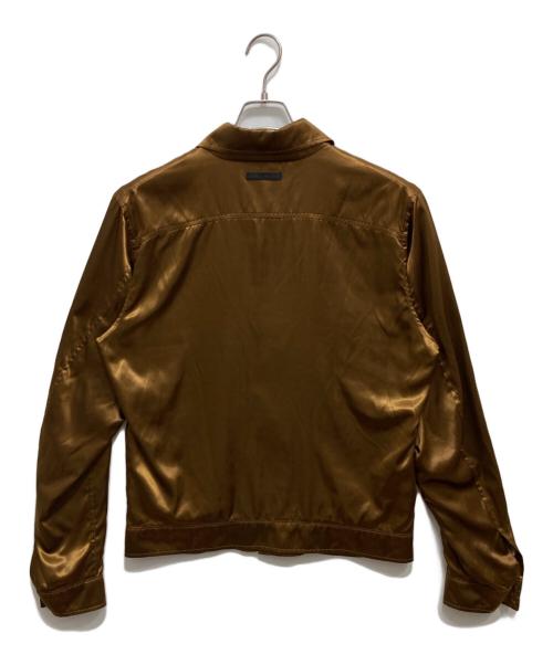 DIESEL Black Gold（ディーゼル ブラック ゴールド）DIESEL BLACK GOLD (ディーゼル ブラック ゴールド) サテンジャケット ブラウン サイズ:48の古着・服飾アイテム