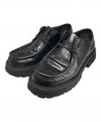 Salvatore Ferragamoサルヴァトーレ フェラガモ）の古着「厚底モカシンシューズ/レースアップUチップシューズ」｜ブラック