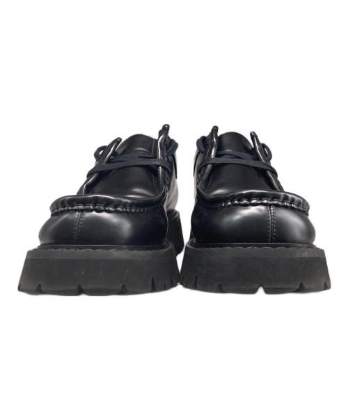 Salvatore Ferragamo（サルヴァトーレ フェラガモ）Salvatore Ferragamo (サルヴァトーレ フェラガモ) 厚底モカシンシューズ/レースアップUチップシューズ ブラック サイズ:9　1/2の古着・服飾アイテム