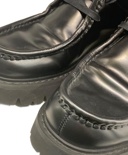 Salvatore Ferragamo（サルヴァトーレ フェラガモ）Salvatore Ferragamo (サルヴァトーレ フェラガモ) 厚底モカシンシューズ/レースアップUチップシューズ ブラック サイズ:9　1/2の古着・服飾アイテム