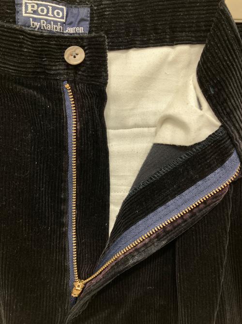 POLO RALPH LAUREN（ポロ・ラルフローレン）POLO RALPH LAUREN (ポロ・ラルフローレン) コーデュロイパンツ ブラック サイズ:76cm (W30)の古着・服飾アイテム
