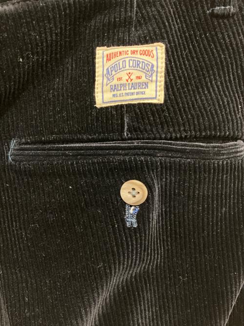 POLO RALPH LAUREN（ポロ・ラルフローレン）POLO RALPH LAUREN (ポロ・ラルフローレン) コーデュロイパンツ ブラック サイズ:76cm (W30)の古着・服飾アイテム