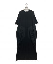 ENFOLD（エンフォルド）の古着「SQUARE DRAPE DRESS」｜ブラック