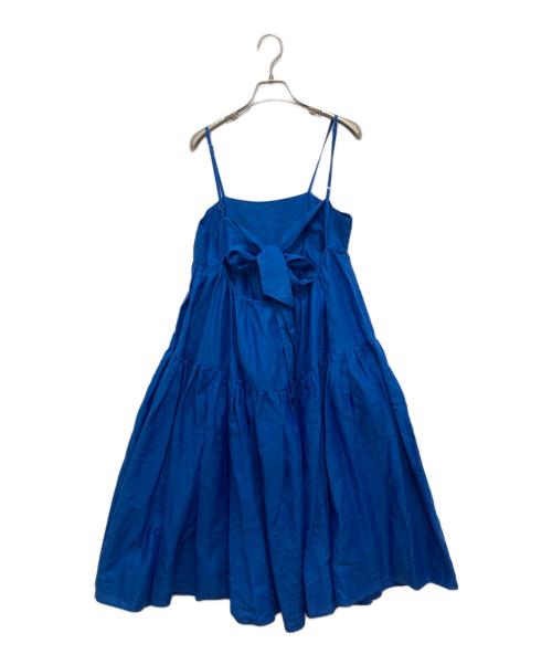MYLAN（マイラン）MYLAN (マイラン) Back Ribbon Tiered Maxi Dress/バックリボン ティアード マキシドレス ブルー サイズ:Freeの古着・服飾アイテム