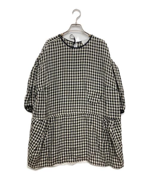 NACKIYE（ナキエ）NACKIYE (ナキエ) ギンガムチェックブラウス ホワイト×ブラック サイズ:SIZE34の古着・服飾アイテム
