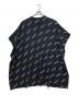 BALENCIAGA (バレンシアガ) ロゴ オーバーサイズ ポンチョ/スクリプトロゴプリントTシャツドレス ブラック サイズ:XS：18000円