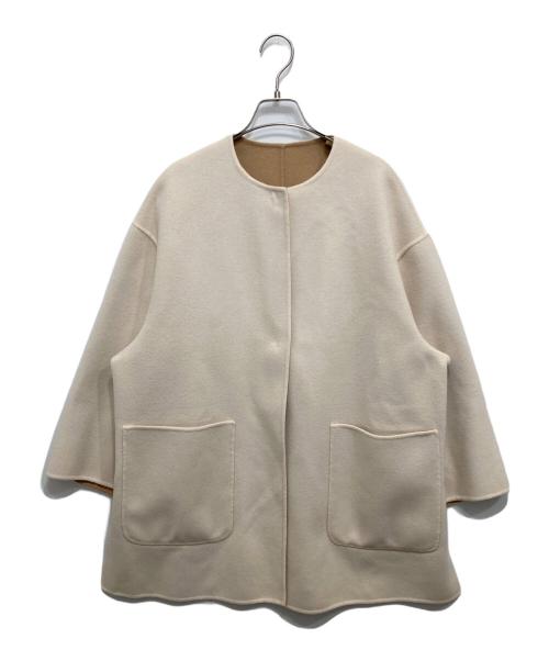 UNITED ARROWS（ユナイテッドアローズ）UNITED ARROWS (ユナイテッドアローズ) ウールリバーシブルコート アイボリー×ベージュ サイズ:38の古着・服飾アイテム