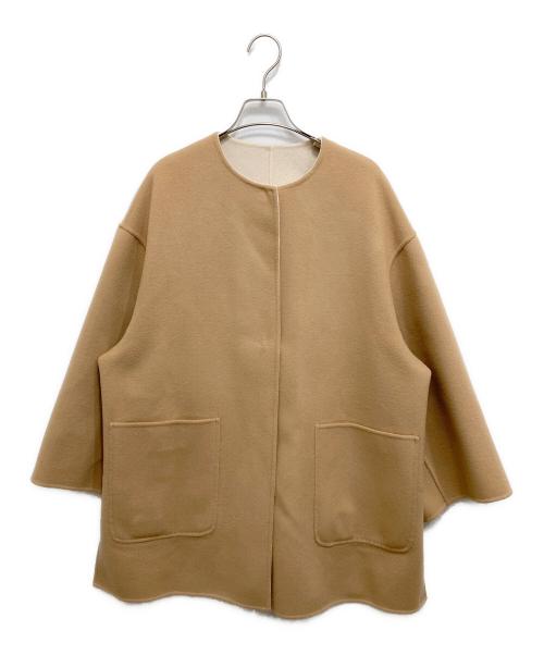 UNITED ARROWS（ユナイテッドアローズ）UNITED ARROWS (ユナイテッドアローズ) ウールリバーシブルコート アイボリー×ベージュ サイズ:38の古着・服飾アイテム