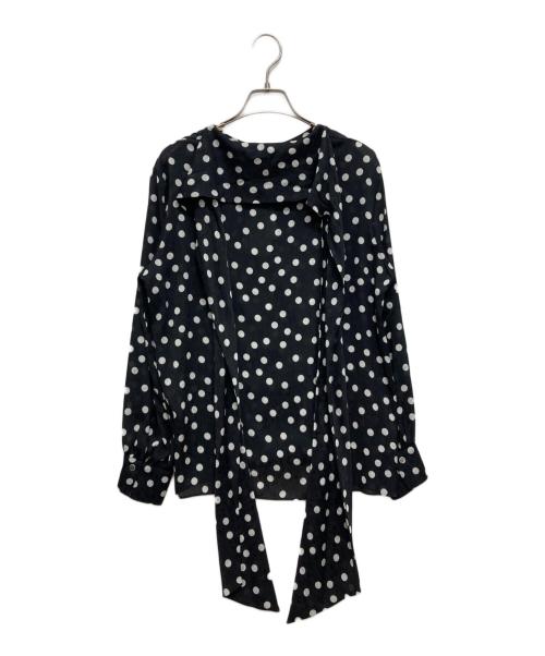theory luxe（セオリーリュクス）theory luxe (セオリーリュクス) ドット柄ボウタイブラウス ブラック サイズ:SIZE38 未使用品の古着・服飾アイテム